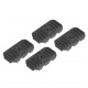  Rail covers with cable management system - Short - 4 pcs. - Black - SI-AR-CM-COVER-S-BK